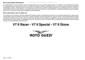 MOTO GUZZI V7 II Stone Manual De Instrucciones