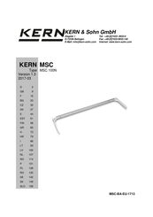 KERN MSC 100N Manual Del Usuario