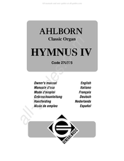 Ahlborn HYMNUS IV Modo De Empleo