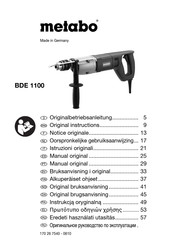 Metabo BDE 1100 Manual Original