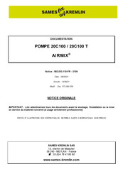 SAMES KREMLIN 20C100 T AIRMIX Instrucciones De Instalación