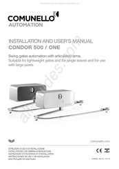 Comunello Automation CONDOR 500 ONE Instrucciones De Uso Y De Instalacion