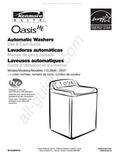 KENMORE ELITE Oasis HE 110.2807 Serie Manual De Uso Y Cuidado