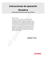 Asko T753 Instrucciones De Operación