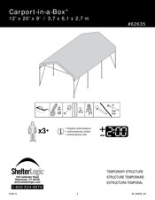 ShelterLogic Carport-in-a-Box 62635 Instrucciones De Montaje