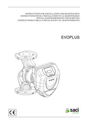 Saci pumps EVOPLUS B 80/450.100 M Instrucciones Para La Instalación Y El Mantenimiento