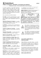 Radioshack 43-110 Manual Del Usuario