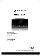 Dune HD Smart D1 Guía De Instalación Rápida