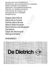 De Dietrich DHD498XE1 Instrucciones De Montaje Y Uso