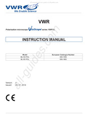 VWR 630-1555 Manual De Instrucciones