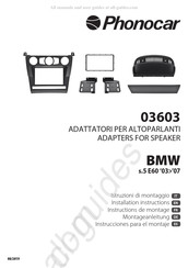 Phonocar 03603 Instrucciones Para El Montaje