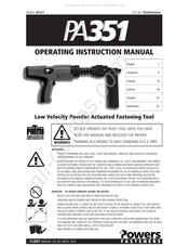 Powers Fasteners PA351 Manual De Instrucciones De Funcionamiento