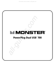 Monster PowerPlug Dual USB 700 Manual De Instrucciones