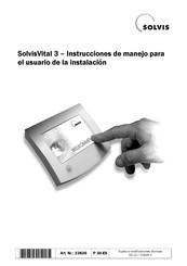 Solvis Vital 3 Instrucciones De Manejo Para El Usuario De La Instalación