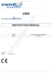 VWR 630-1637 Manual De Instrucciones