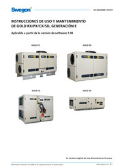 Swegon GOLD SD Instrucciones De Uso Y Mantenimiento