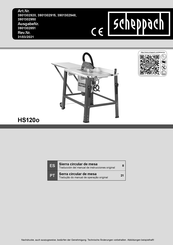 Scheppach HS120o Traducción Del Manual De Instrucciones Original