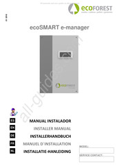 ECOFOREST ecoSMART e-manager Manual Instalador