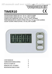 Velleman TIMER10 Manual Del Usuario