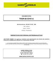 SAMES KREMLIN THOR 60-C910-HD Instrucciones De Instalación