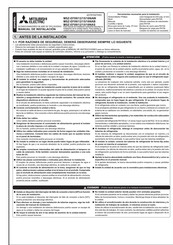 Mitsubishi Electric MSZ-EF09NAB Manual De Instalación