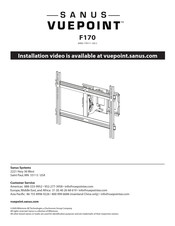 Sanus VuePoint F170 Manual Del Usuario