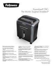 Fellowes POWERSHRED 79Ci Manual Del Usuario