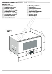 Gaggenau BMP 225 Instrucciones De Montaje