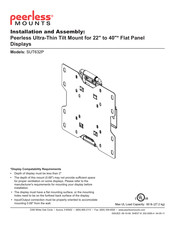 PEERLESS Mounts SUT632P Instalación Y Ensamblaje