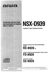 Aiwa NSX-D93 Instrucciones De Manejo