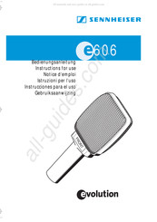 Sennheiser e606 Instrucciones De Uso