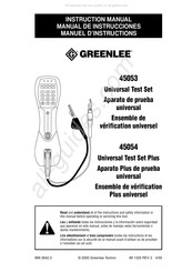 Greenlee 45054 Manual De Instrucciones