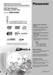 Panasonic DMR-E500H Manual De Instrucciones