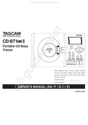 Tascam CD-BT1MKII El Manual Del Propietario