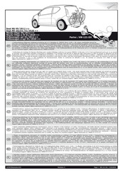 ECS Electronics VW-121-DH Instrucciones De Montaje