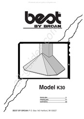 Broan BEST K30 Manual De Instrucciones