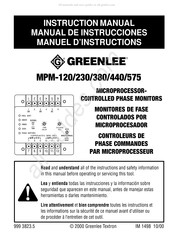 Greenlee MPM-230 Manual De Instrucciones