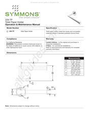 Symmons 229-TP Manual De Operaciones Y Mantenimiento