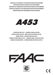 Faac A453 Instrucciones Para El Uso - Normas Para La Instalacion