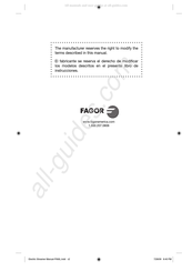 Fagor 670040360 Manual De Instrucciones