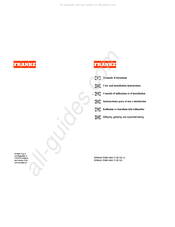 Franke 3590041 FSBS 6001 N ID XS Instrucciones Para El Uso E Instalacion