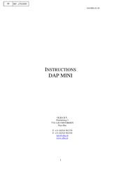 OLBA DAP MINI Manual Del Usuario