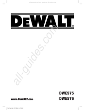 DeWalt DWE576 Traducido De Las Instrucciones Originales