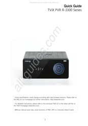 TViX PVR R-3300 Serie Guia De Inicio Rapido