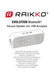 Raikko EVOLUTION Bluetooth Instrucciones De Manejo