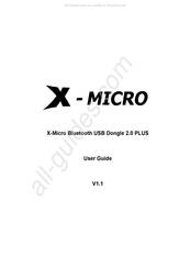 X-Micro Bluetooth USB Dongle 2.0 PLUS Guia Del Usuario