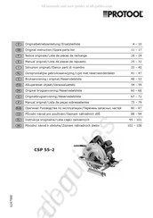 Protool CSP 55-2 Manual Original / Lista De Piezas De Repuesto