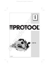 Protool CSP 85 Manual De Instrucciones