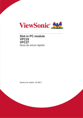 ViewSonic VPC25 Guia De Inicio Rapido