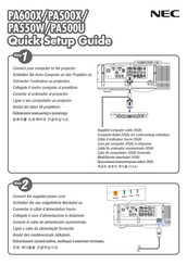 NEC PA550W Guía De Configuración Rápida